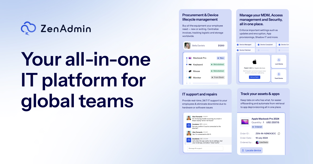 ZenAdmin: Unified IT Management & Device Lifecycle Solutions for Global Teams